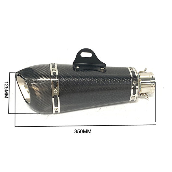 BM072CC-01 Universal 51mm Motorcycle Exhaust Muffler Carbon Fiber Scooter Motorbike Tube For GSXS750 R1 R3 R6 MT07
